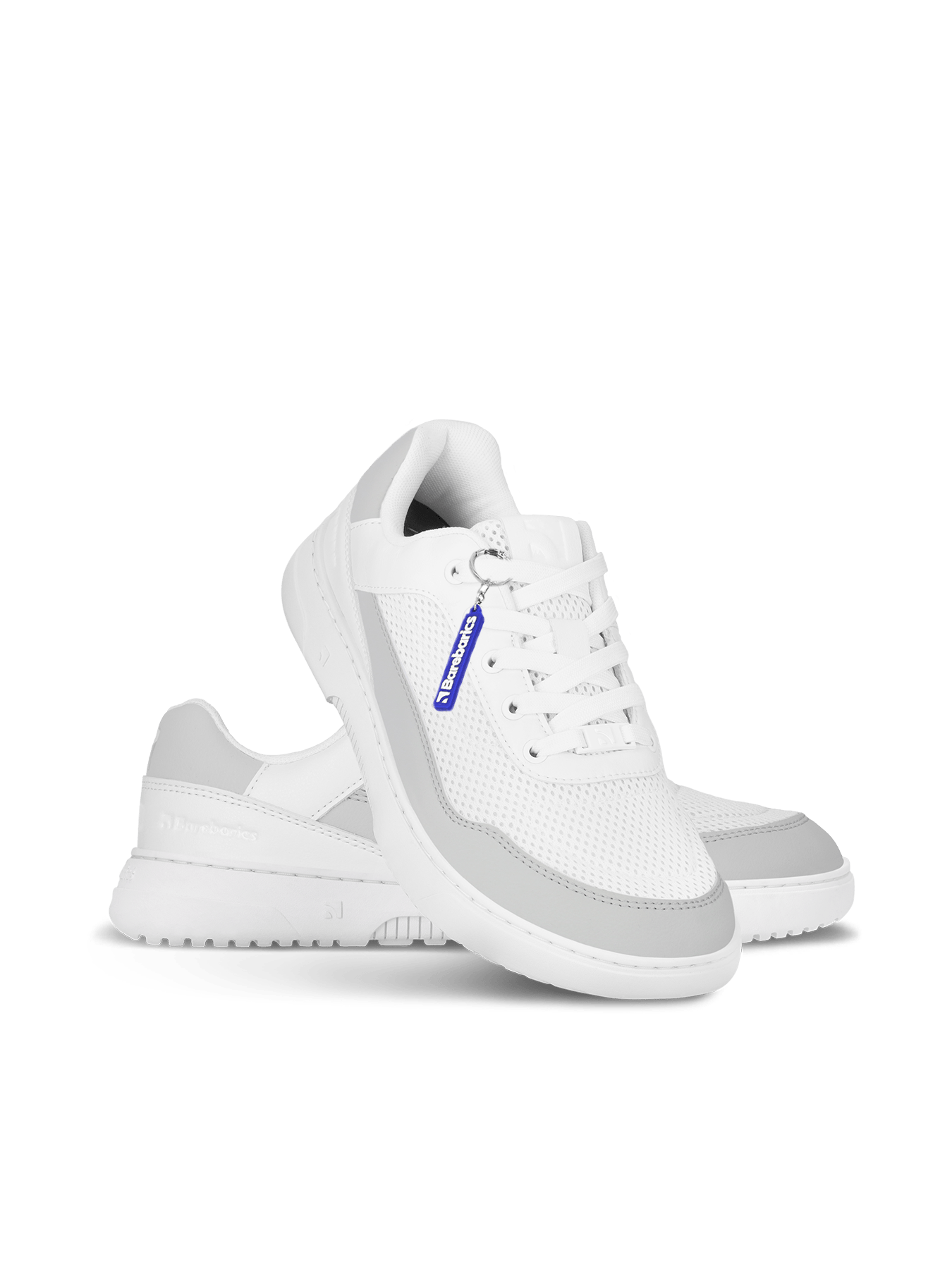 Barefoot Sneakers Barebarics Vaporo - White & Light Grey - Barefoot Shoe Store