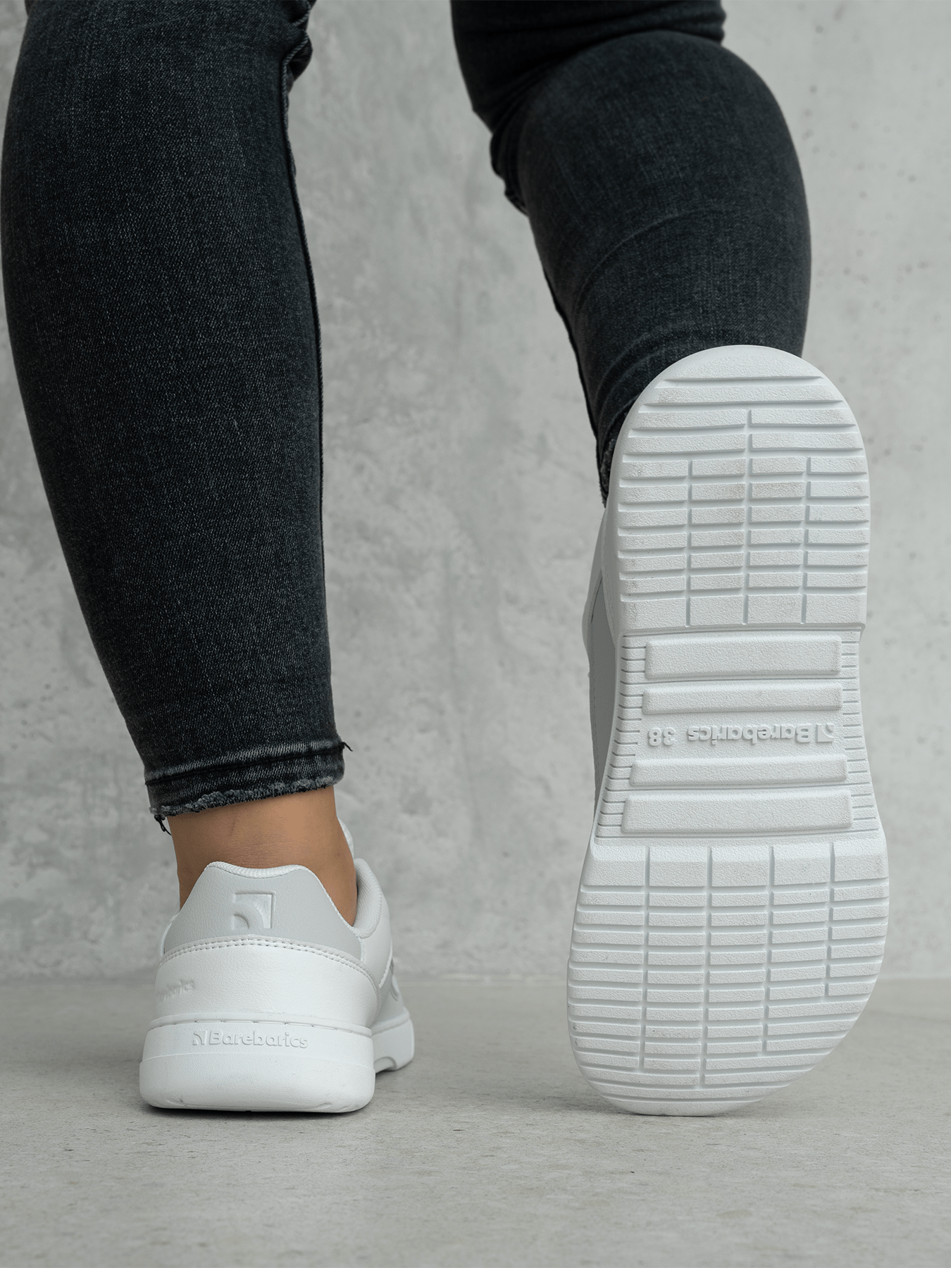 Barefoot Sneakers Barebarics Vaporo - White & Light Grey - Barefoot Shoe Store