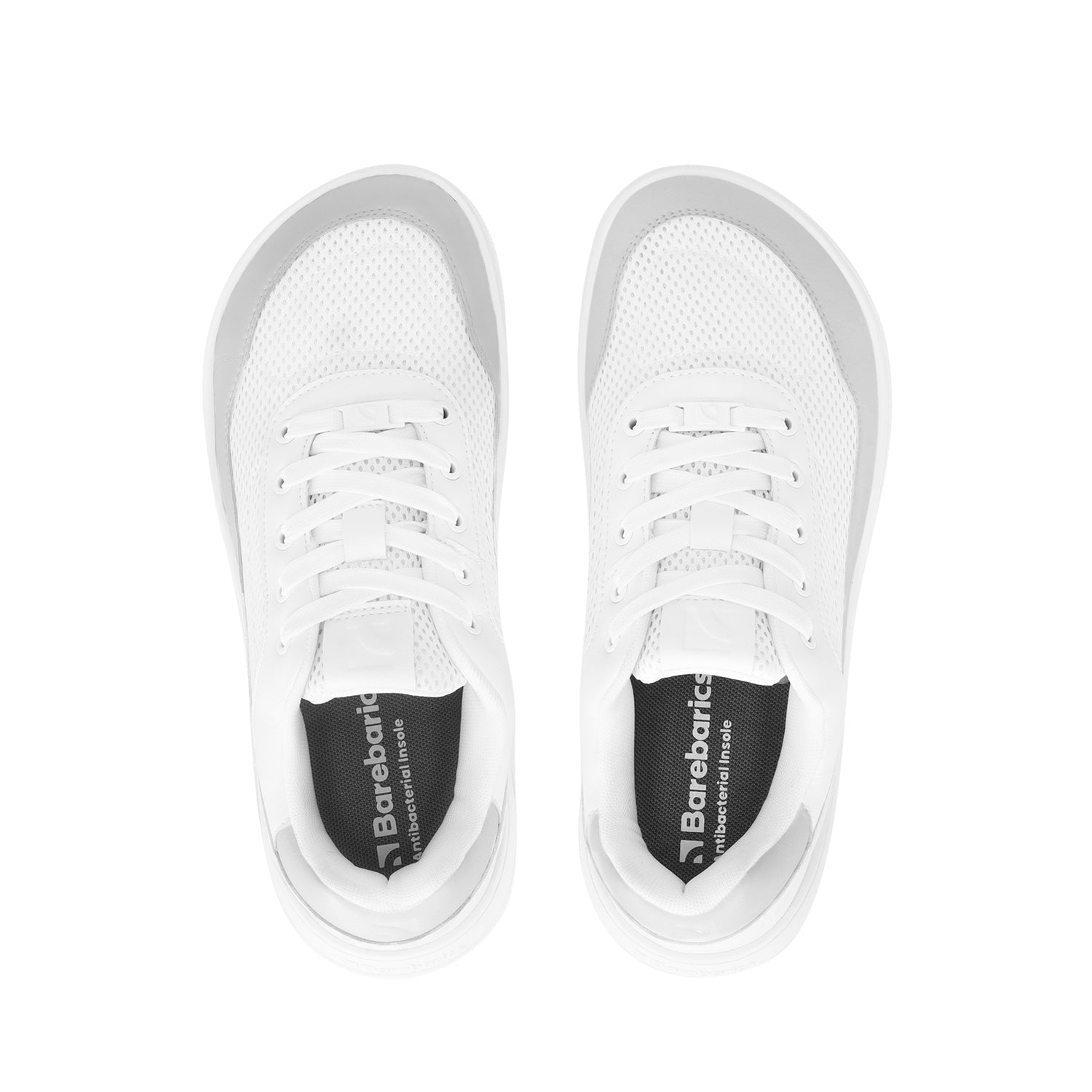 Barefoot Sneakers Barebarics Vaporo - White & Light Grey - Barefoot Shoe Store