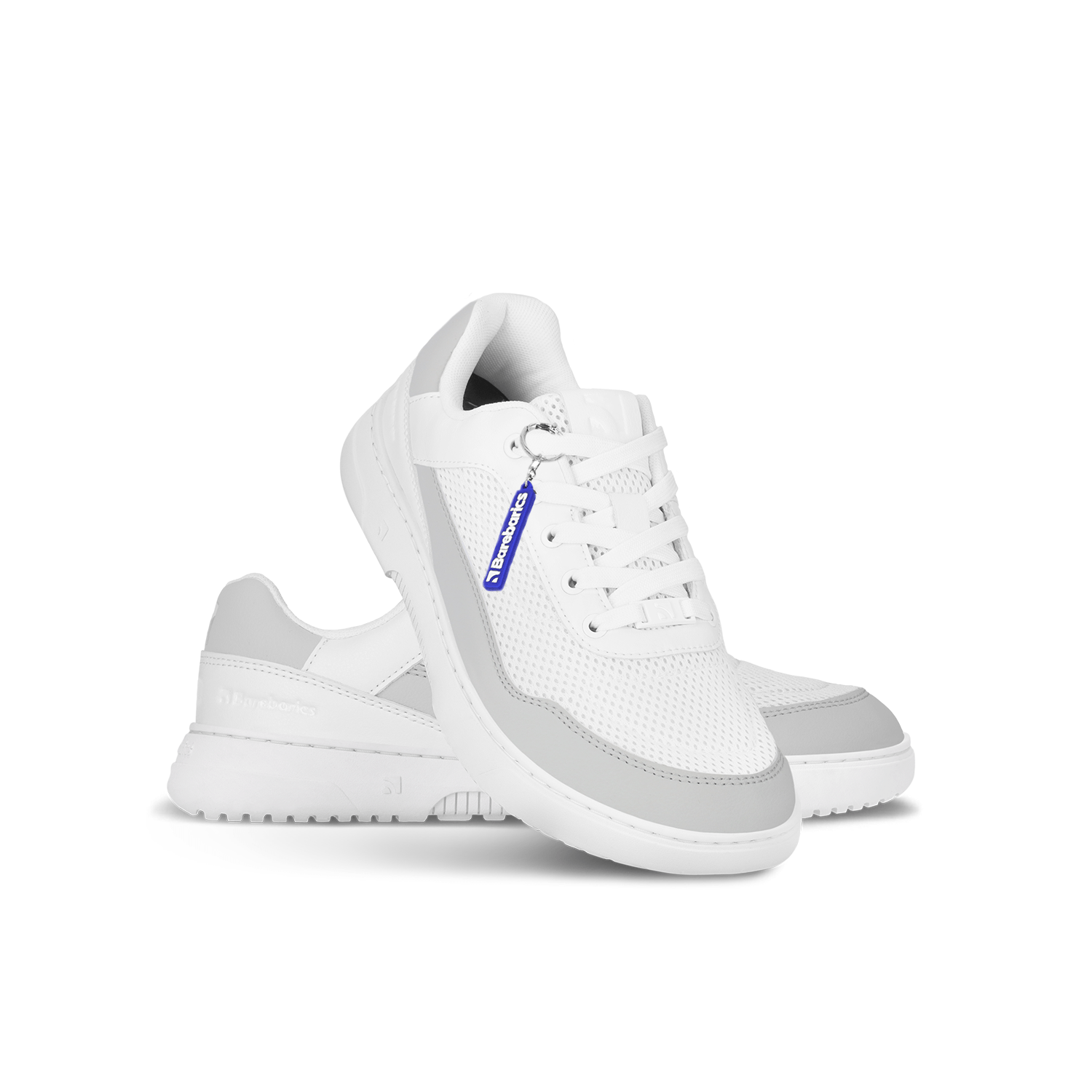 Barefoot Sneakers Barebarics Vaporo - White & Light Grey - Barefoot Shoe Store
