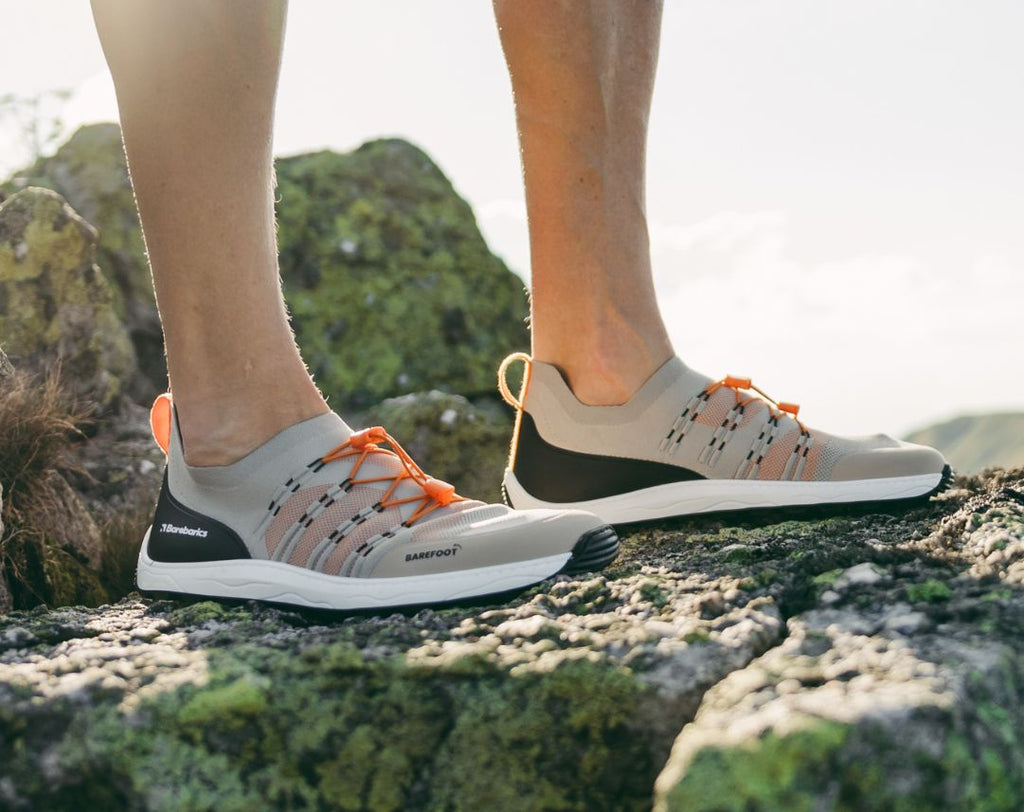 Barefoot Sneakers Barebarics Voyager - Beige & White - Barefoot Shoe Store