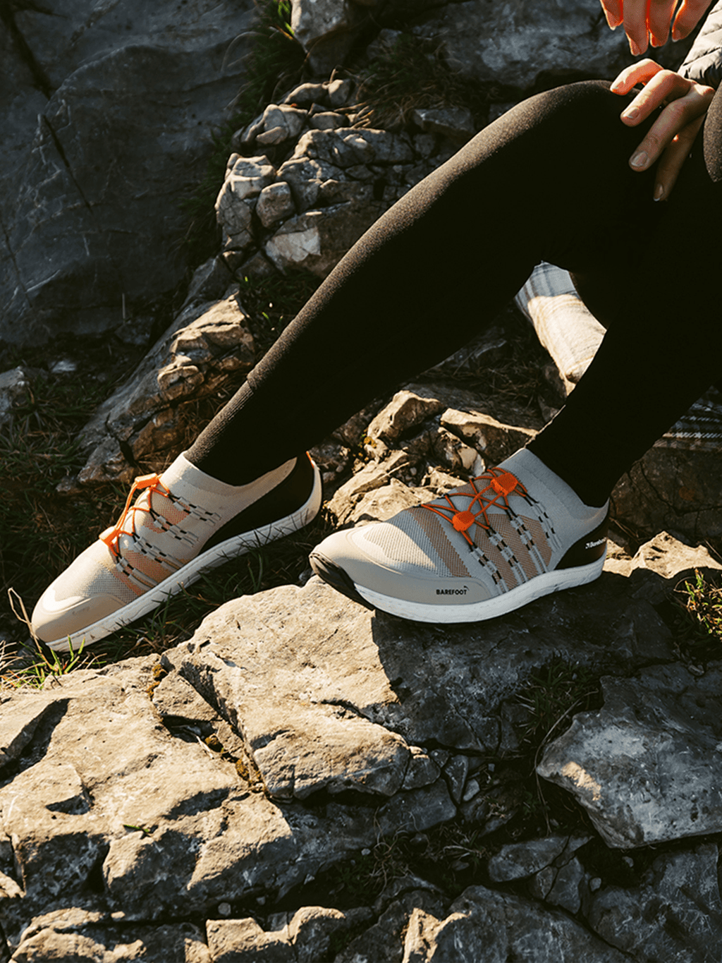 Barefoot Sneakers Barebarics Voyager - Beige & White - Barefoot Shoe Store