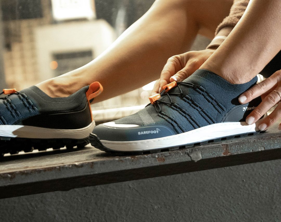 Barefoot Sneakers Barebarics Voyager - Dark Blue & White - Barefoot Shoe Store