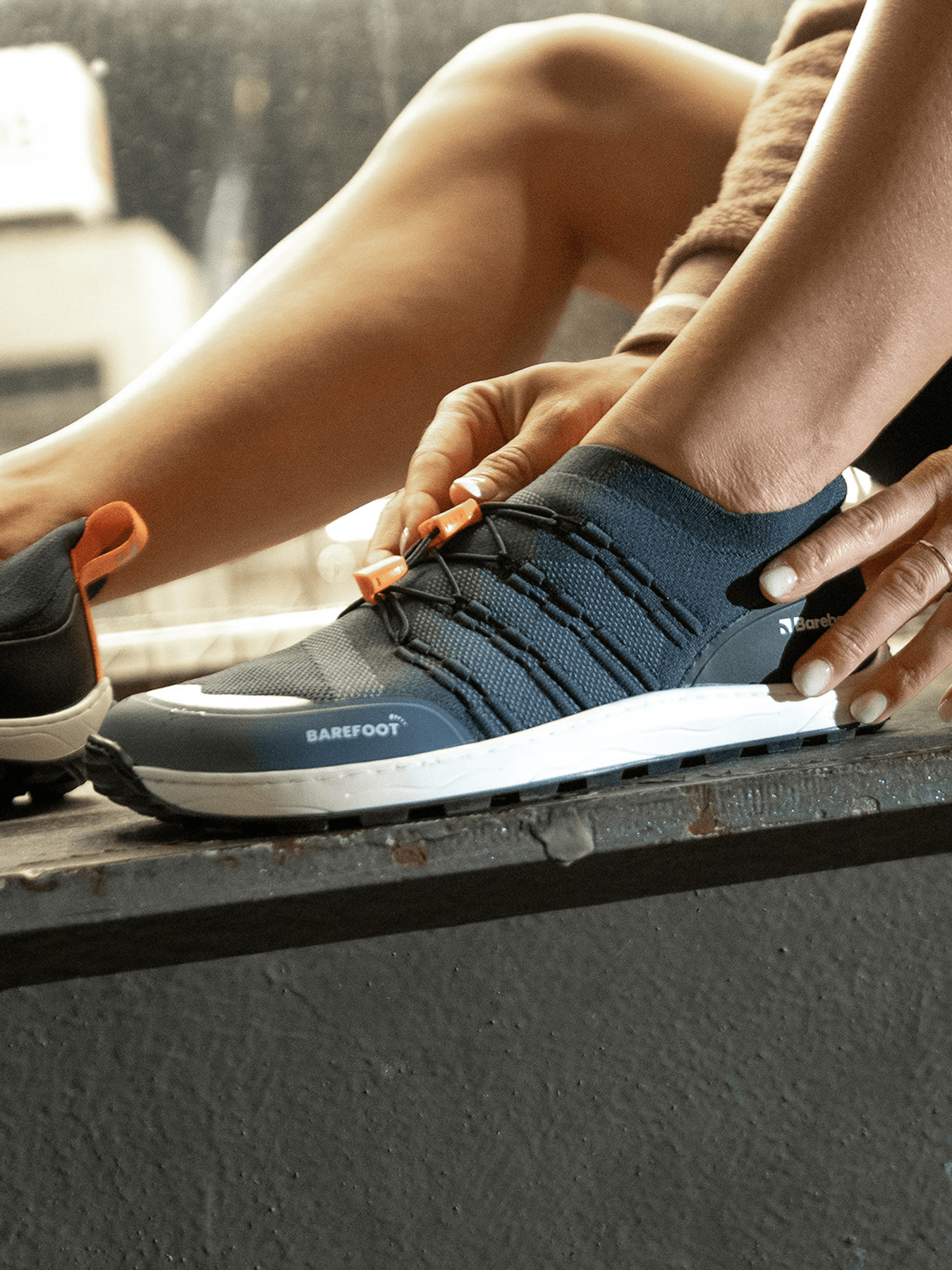 Barefoot Sneakers Barebarics Voyager - Dark Blue & White - Barefoot Shoe Store