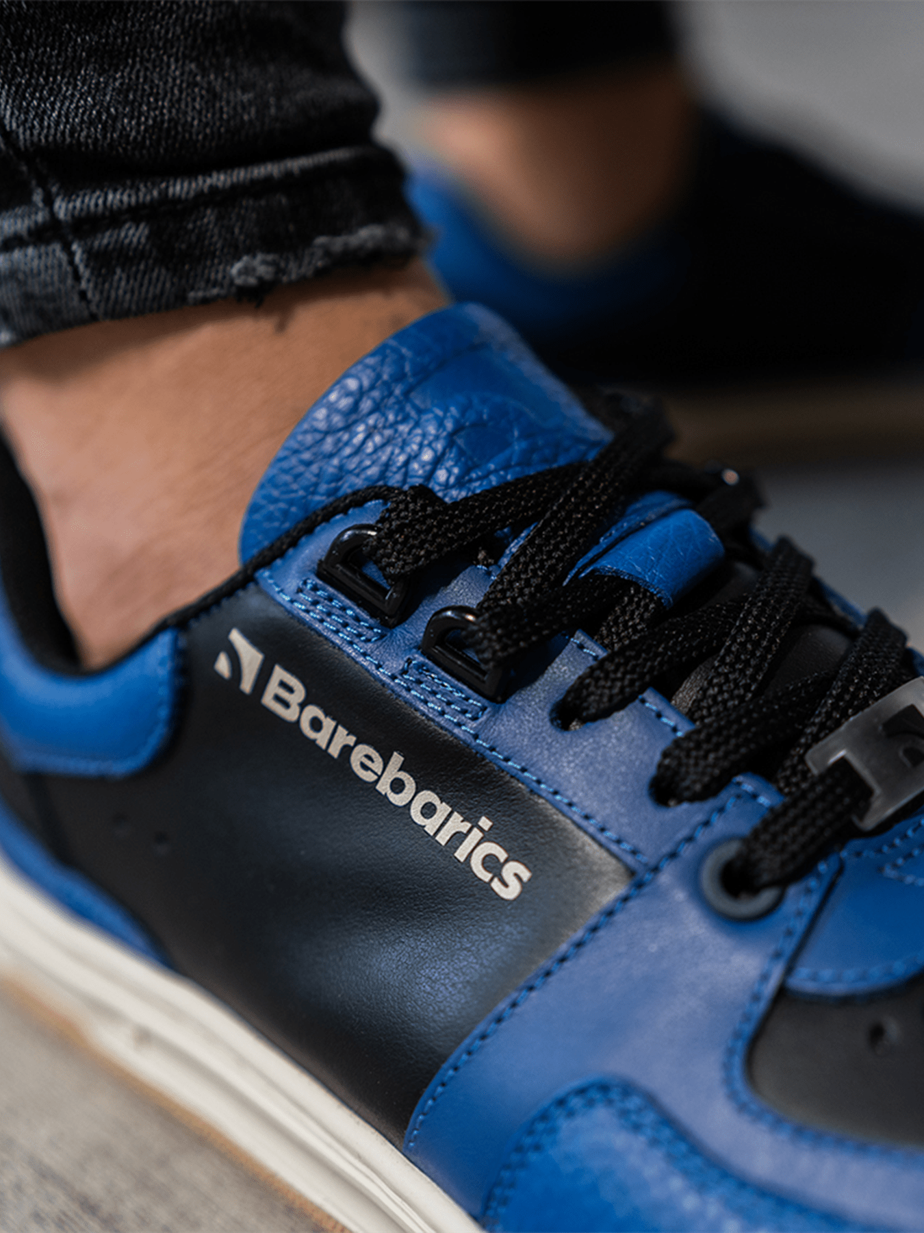 Barefoot Sneakers Barebarics Wave - Black & Blue - Barefoot Shoe Store