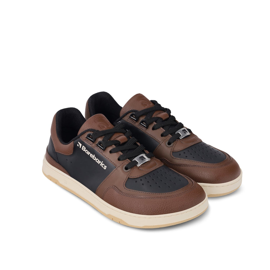 Barefoot Sneakers Barebarics Wave - Black & Dark Brown - Barefoot Shoe Store