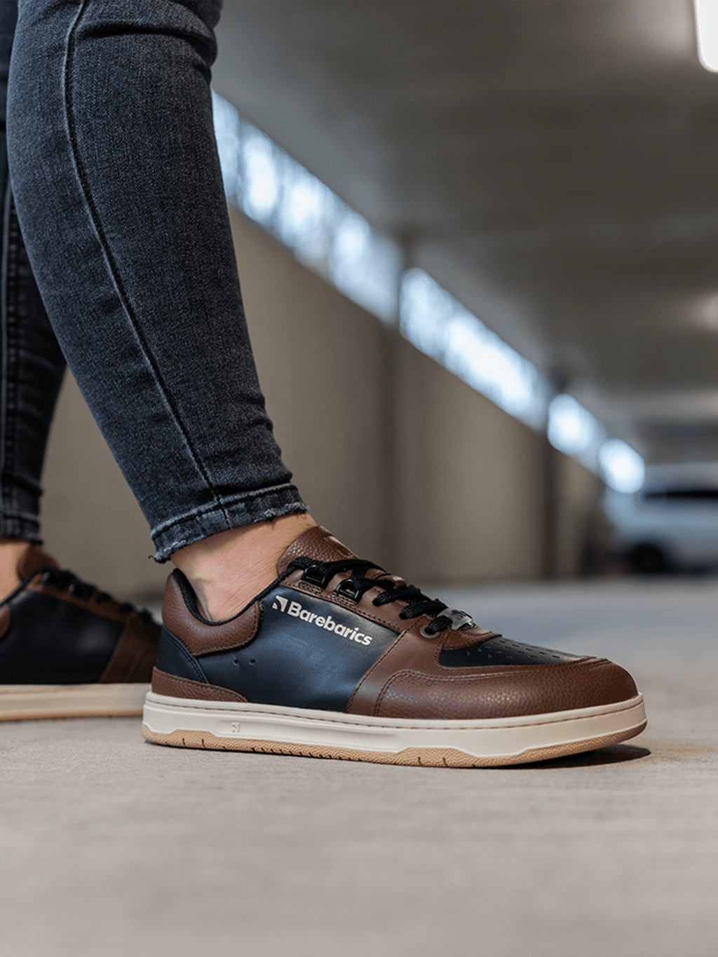 Barefoot Sneakers Barebarics Wave - Black & Dark Brown - Barefoot Shoe Store