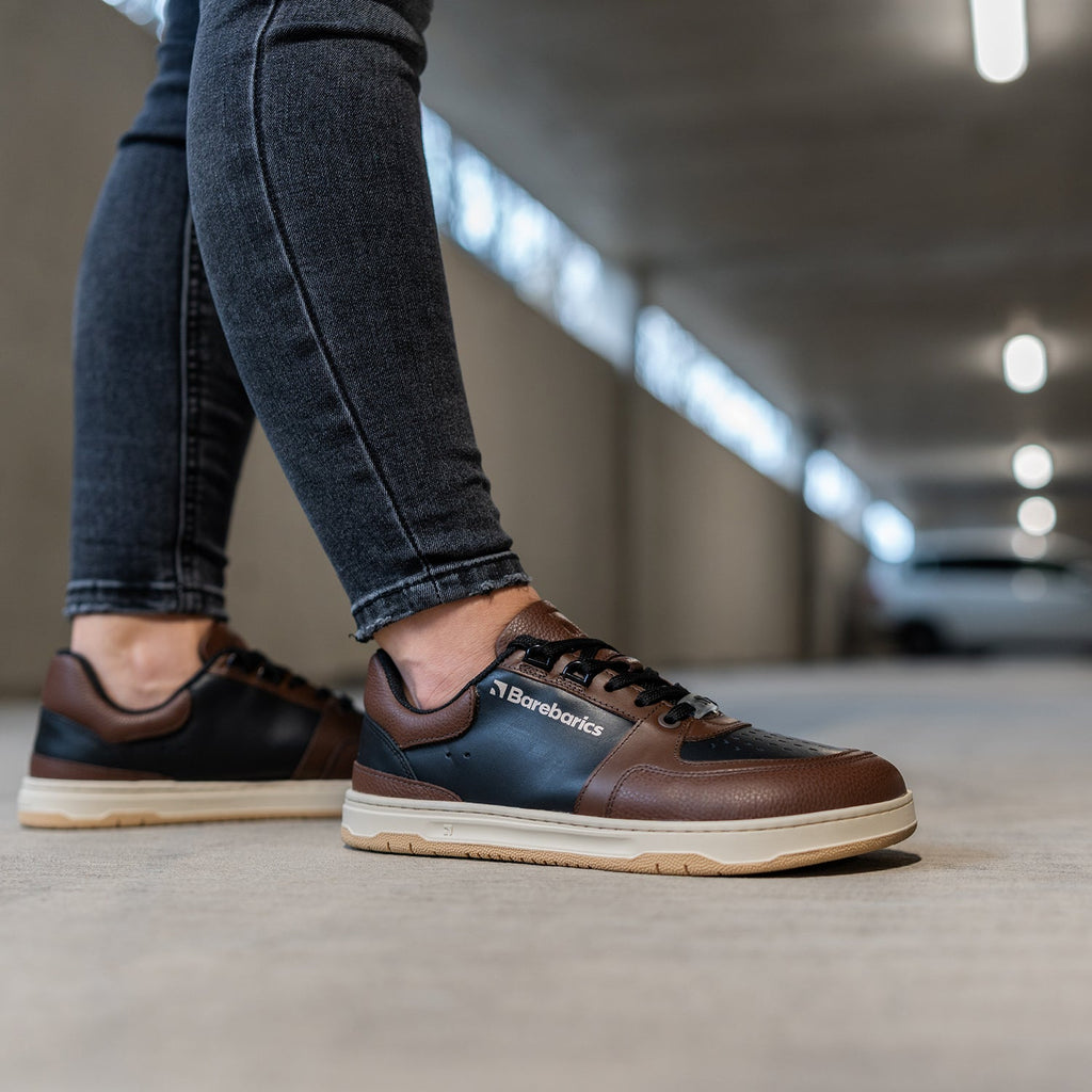 Barefoot Sneakers Barebarics Wave - Black & Dark Brown - Barefoot Shoe Store