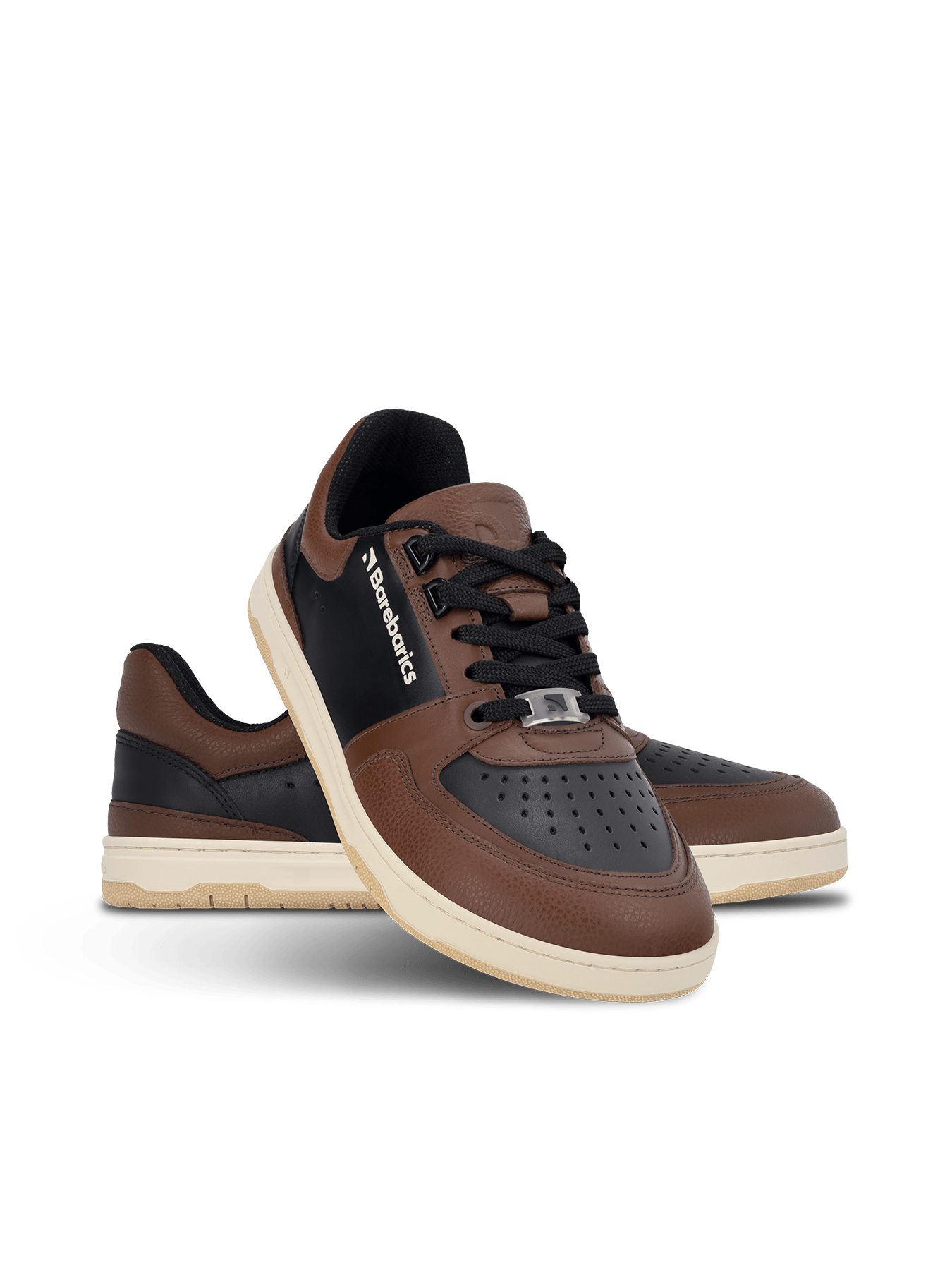 Barefoot Sneakers Barebarics Wave - Black & Dark Brown - Barefoot Shoe Store