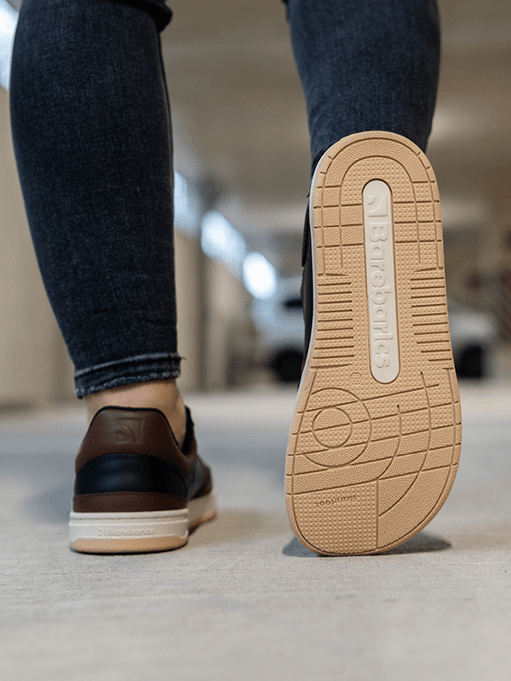 Barefoot Sneakers Barebarics Wave - Black & Dark Brown - Barefoot Shoe Store