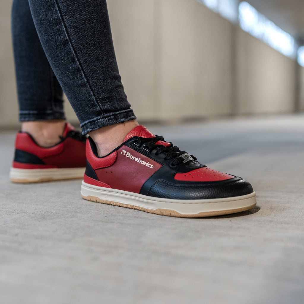 Barefoot Sneakers Barebarics Wave - Black & Red - Barefoot Shoe Store