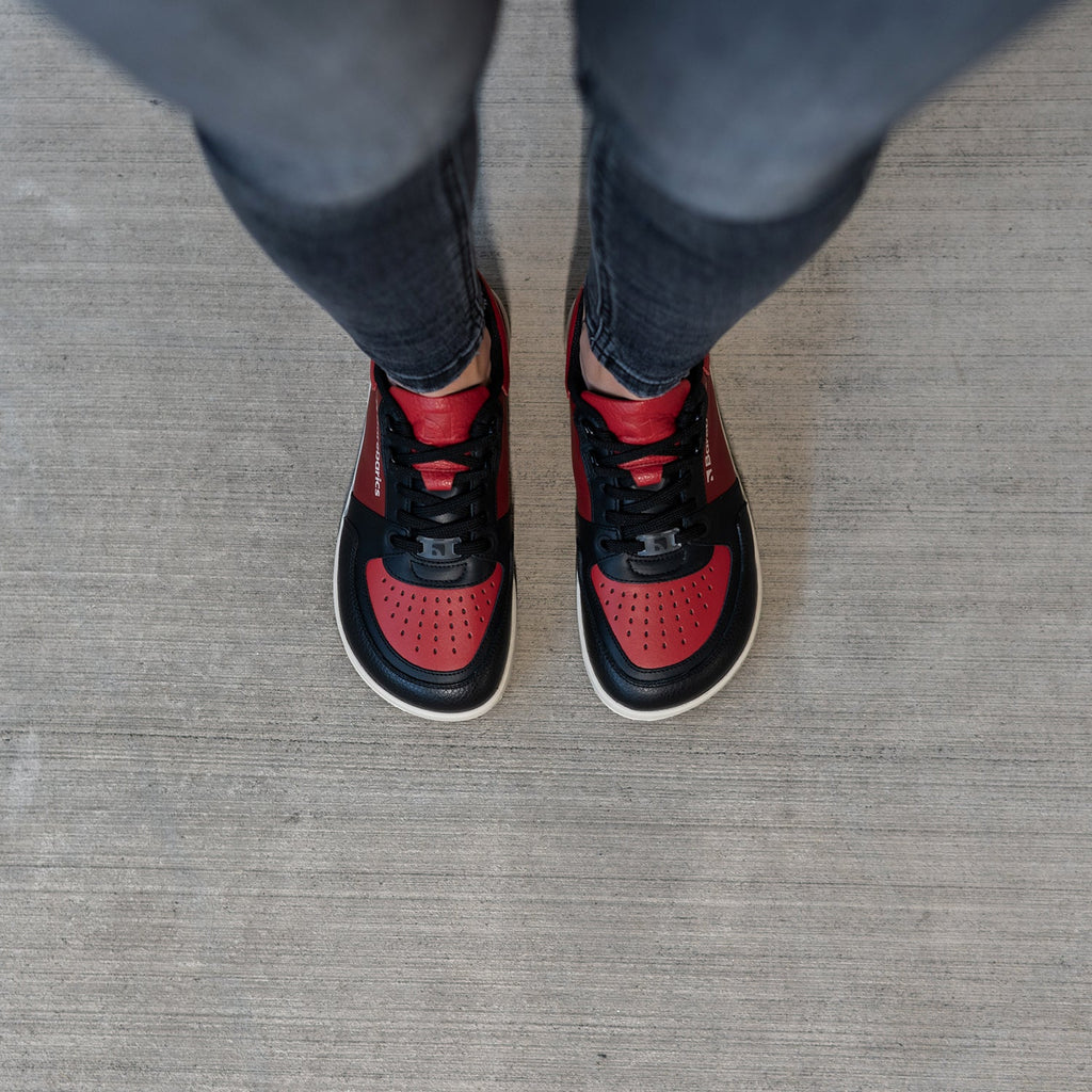 Barefoot Sneakers Barebarics Wave - Black & Red - Barefoot Shoe Store