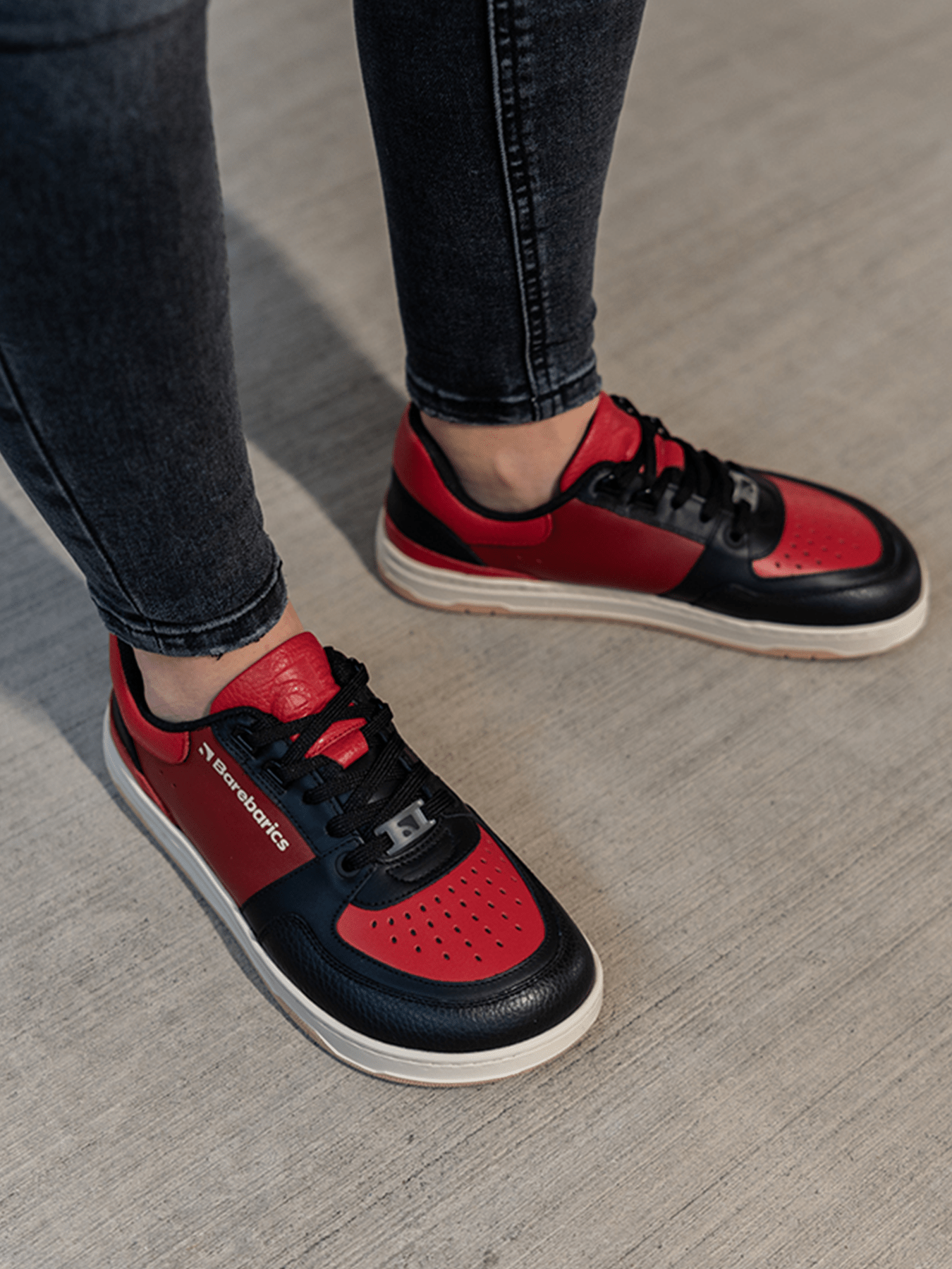 Barefoot Sneakers Barebarics Wave - Black & Red - Barefoot Shoe Store