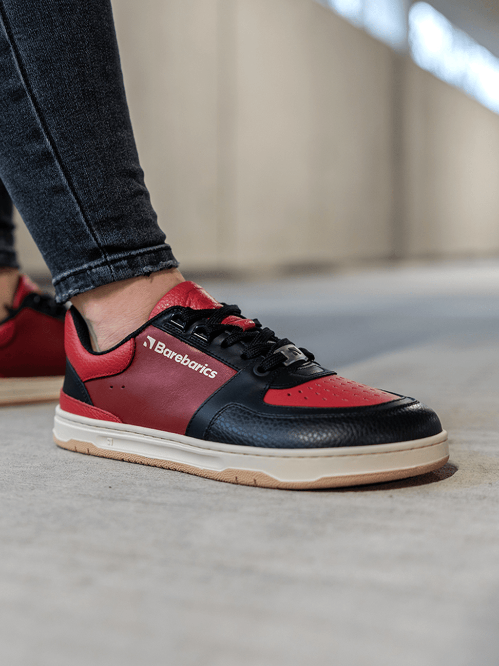 Barefoot Sneakers Barebarics Wave - Black & Red - Barefoot Shoe Store