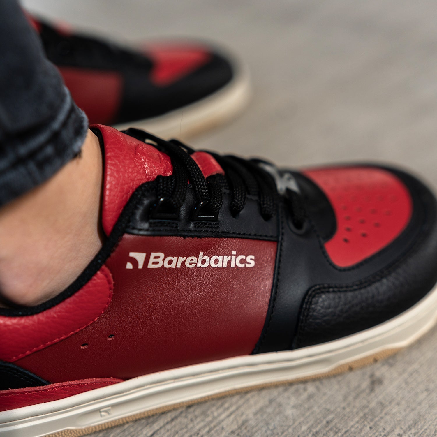 Barefoot Sneakers Barebarics Wave - Black & Red - Barefoot Shoe Store