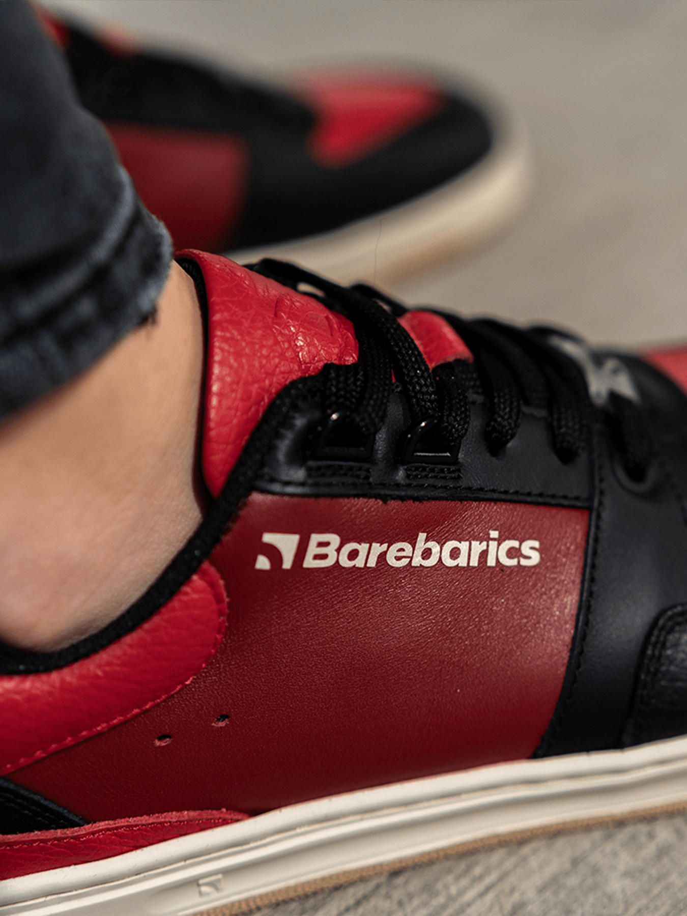 Barefoot Sneakers Barebarics Wave - Black & Red - Barefoot Shoe Store