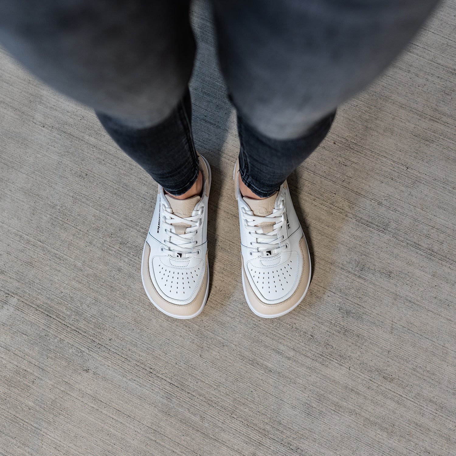 Barefoot Sneakers Barebarics Wave - White & Beige - Barefoot Shoe Store