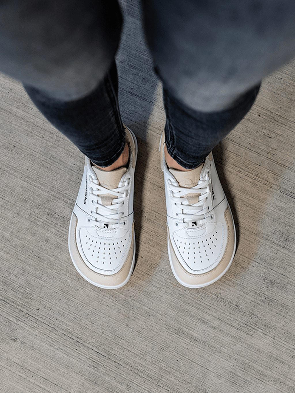 Barefoot Sneakers Barebarics Wave - White & Beige - Barefoot Shoe Store