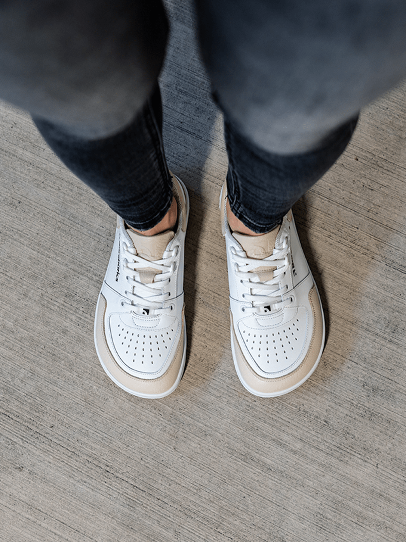 Barefoot Sneakers Barebarics Wave - White & Beige - Barefoot Shoe Store