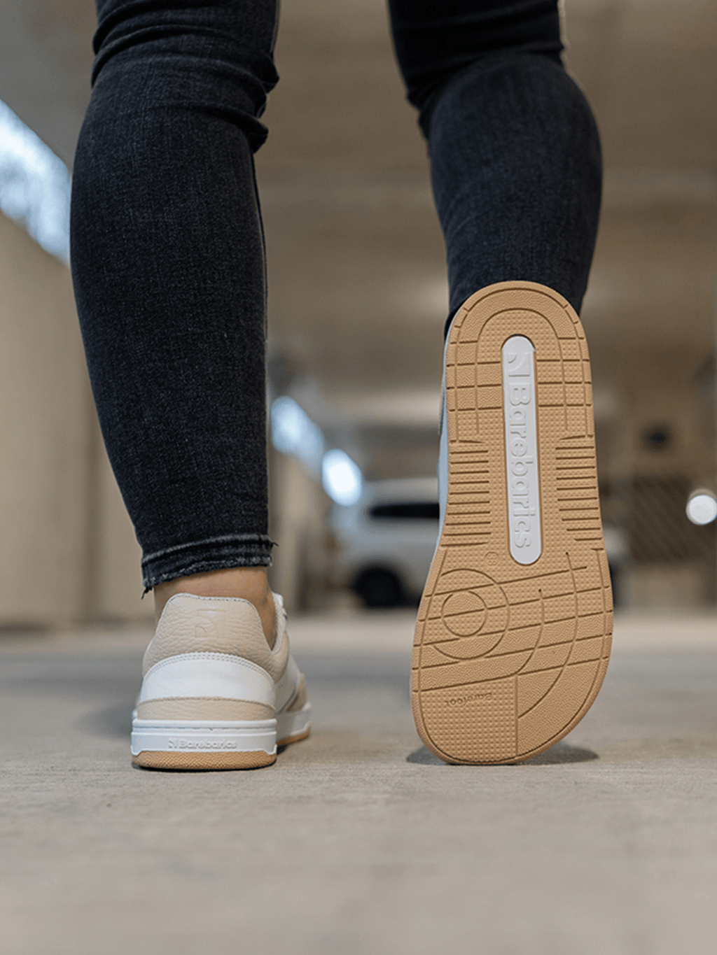 Barefoot Sneakers Barebarics Wave - White & Beige - Barefoot Shoe Store