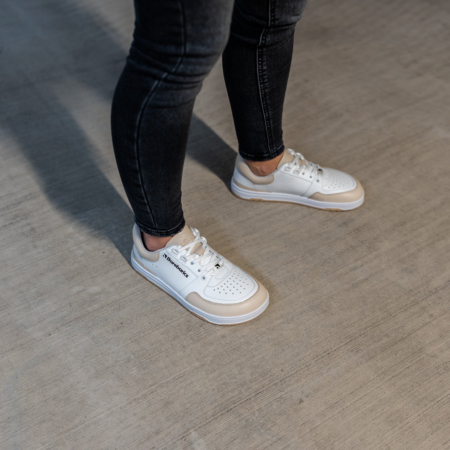 Barefoot Sneakers Barebarics Wave - White & Beige - Barefoot Shoe Store