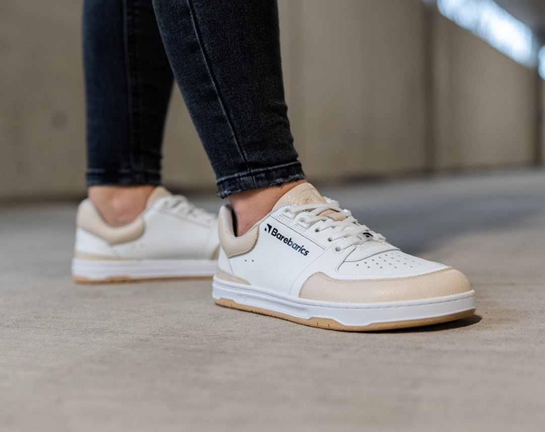 Barefoot Sneakers Barebarics Wave - White & Beige - Barefoot Shoe Store