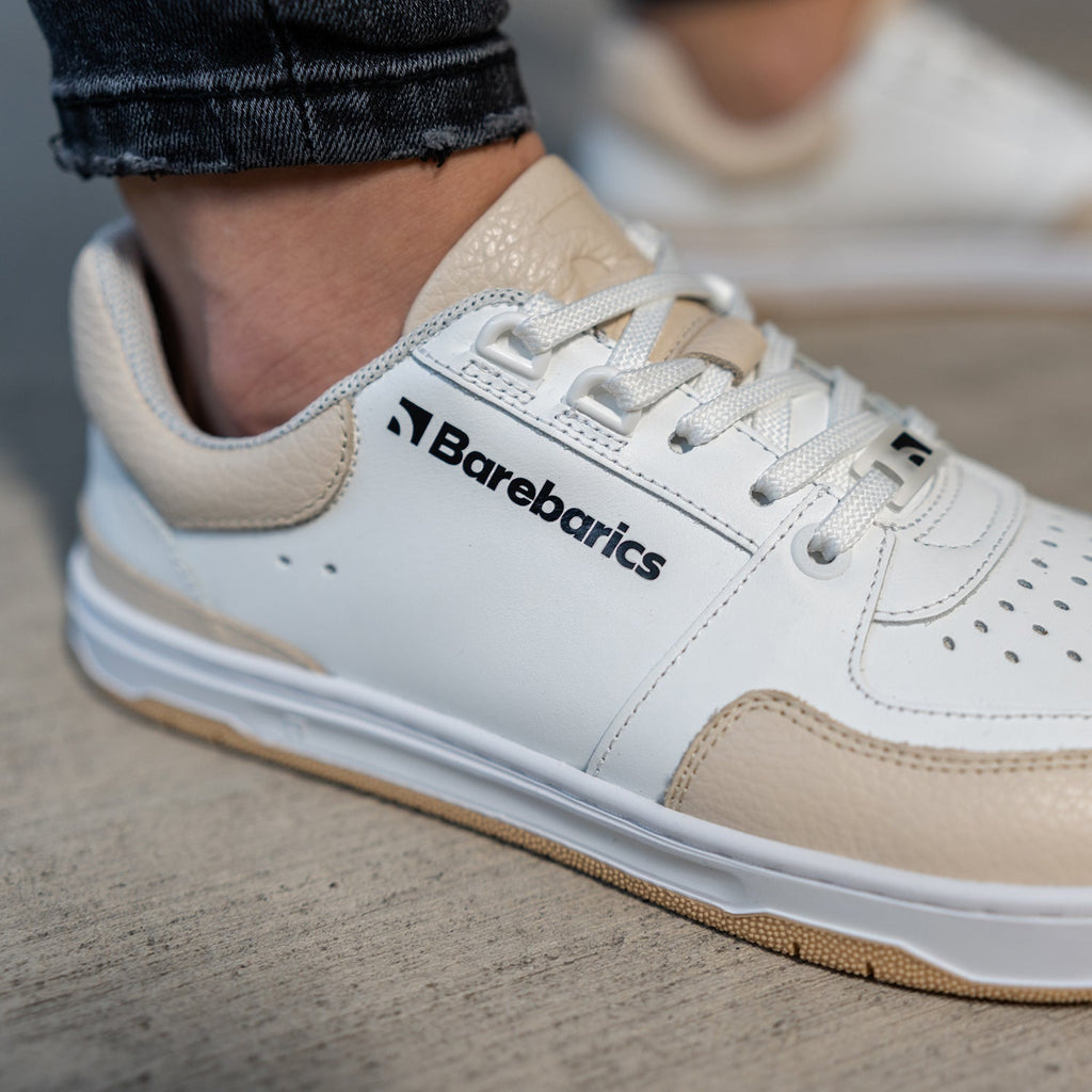 Barefoot Sneakers Barebarics Wave - White & Beige - Barefoot Shoe Store
