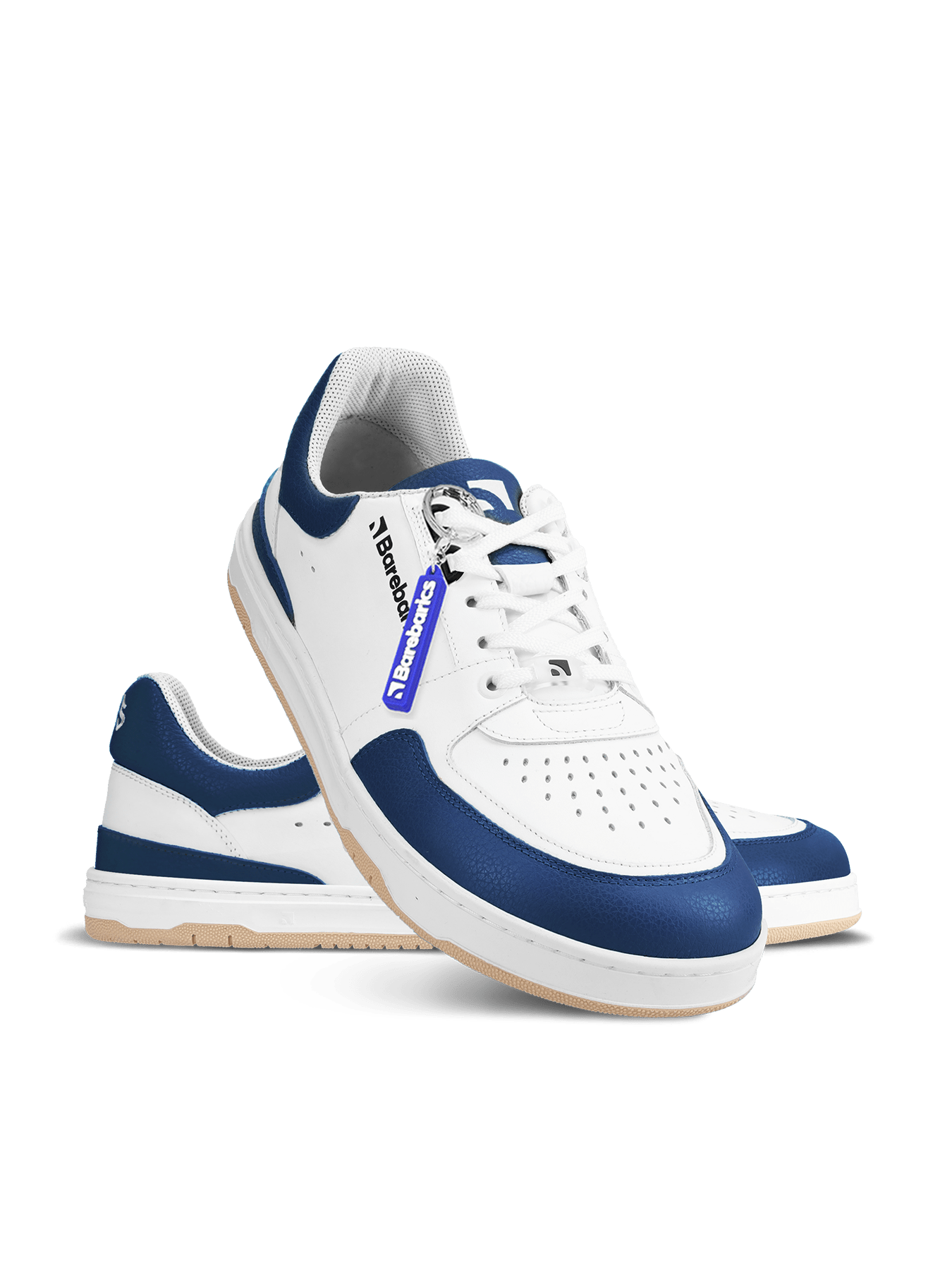 Barefoot Sneakers Barebarics Wave - White & Dark Blue - Barefoot Shoe Store