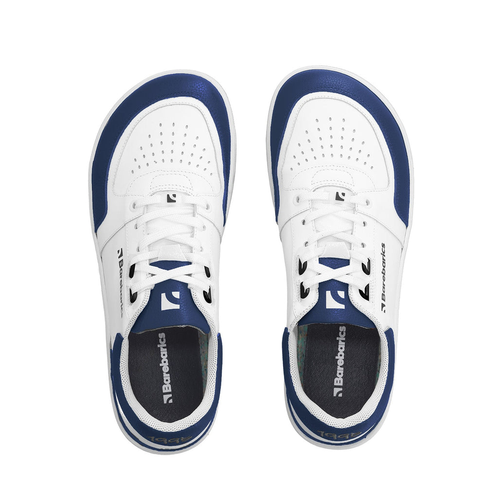 Barefoot Sneakers Barebarics Wave - White & Dark Blue - Barefoot Shoe Store