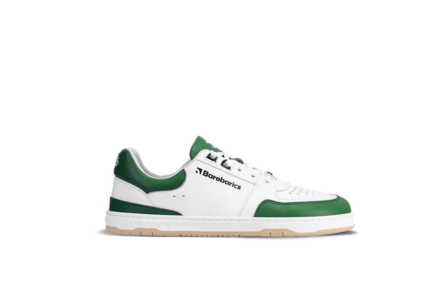 Barefoot Sneakers Barebarics Wave - White & Dark Green - Barefoot Shoe Store