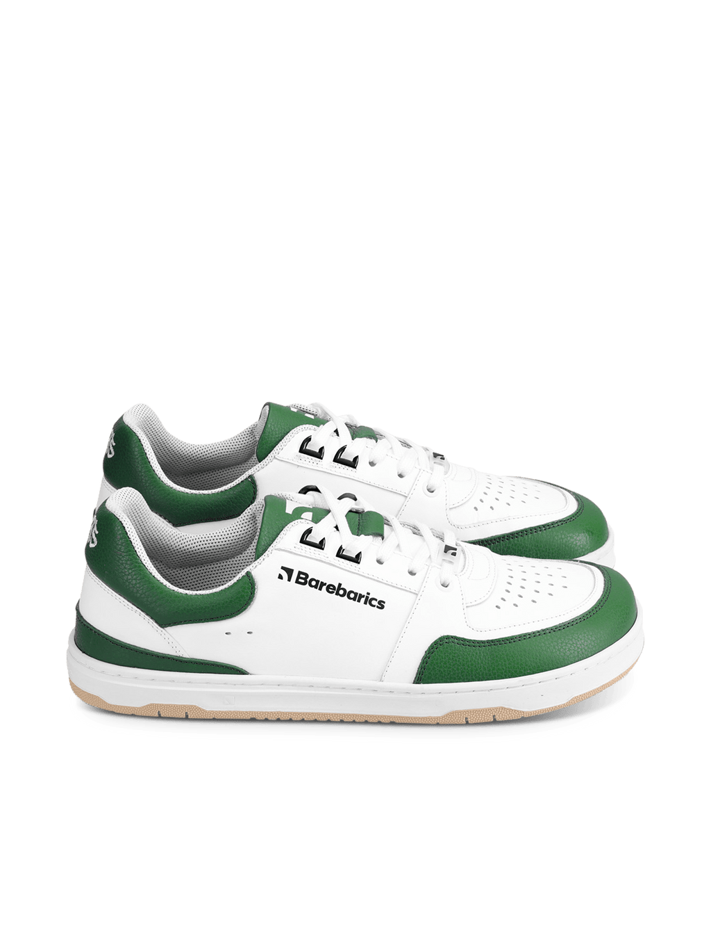 Barefoot Sneakers Barebarics Wave - White & Dark Green - Barefoot Shoe Store
