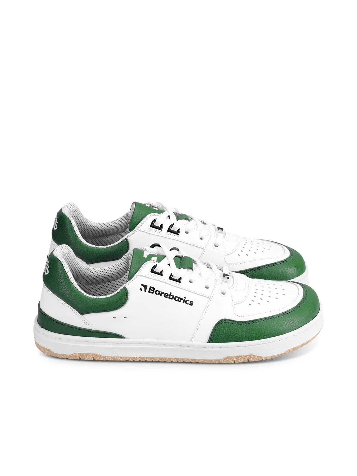 Barefoot Sneakers Barebarics Wave - White & Dark Green - Barefoot Shoe Store