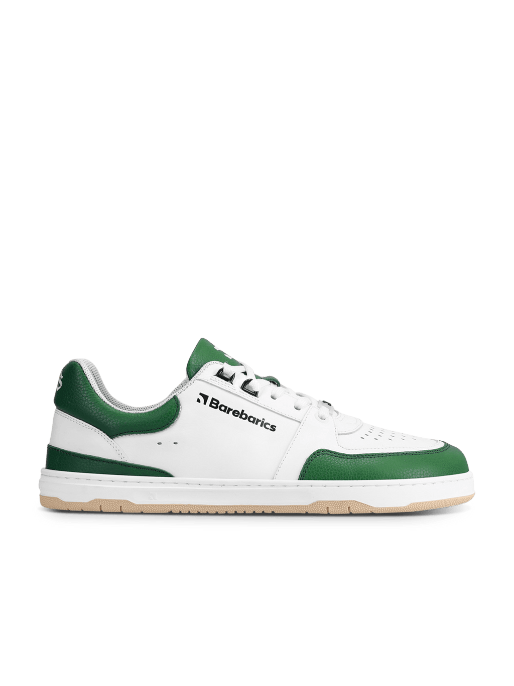 Barefoot Sneakers Barebarics Wave - White & Dark Green - Barefoot Shoe Store