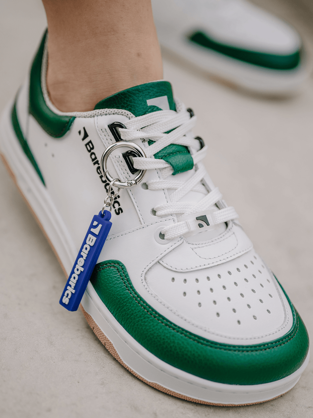 Barefoot Sneakers Barebarics Wave - White & Dark Green - Barefoot Shoe Store