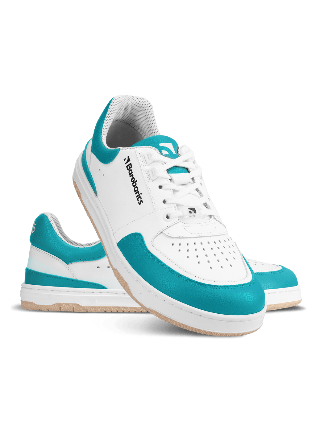 Barefoot Sneakers Barebarics Wave - White & Dark Turquoise - Barefoot Shoe Store