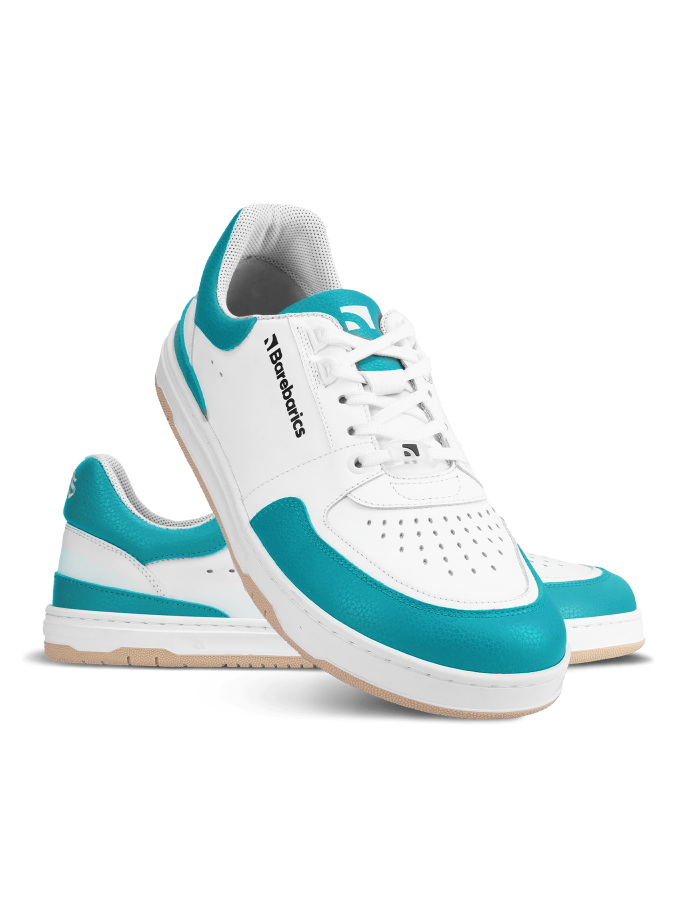Barefoot Sneakers Barebarics Wave - White & Dark Turquoise - Barefoot Shoe Store