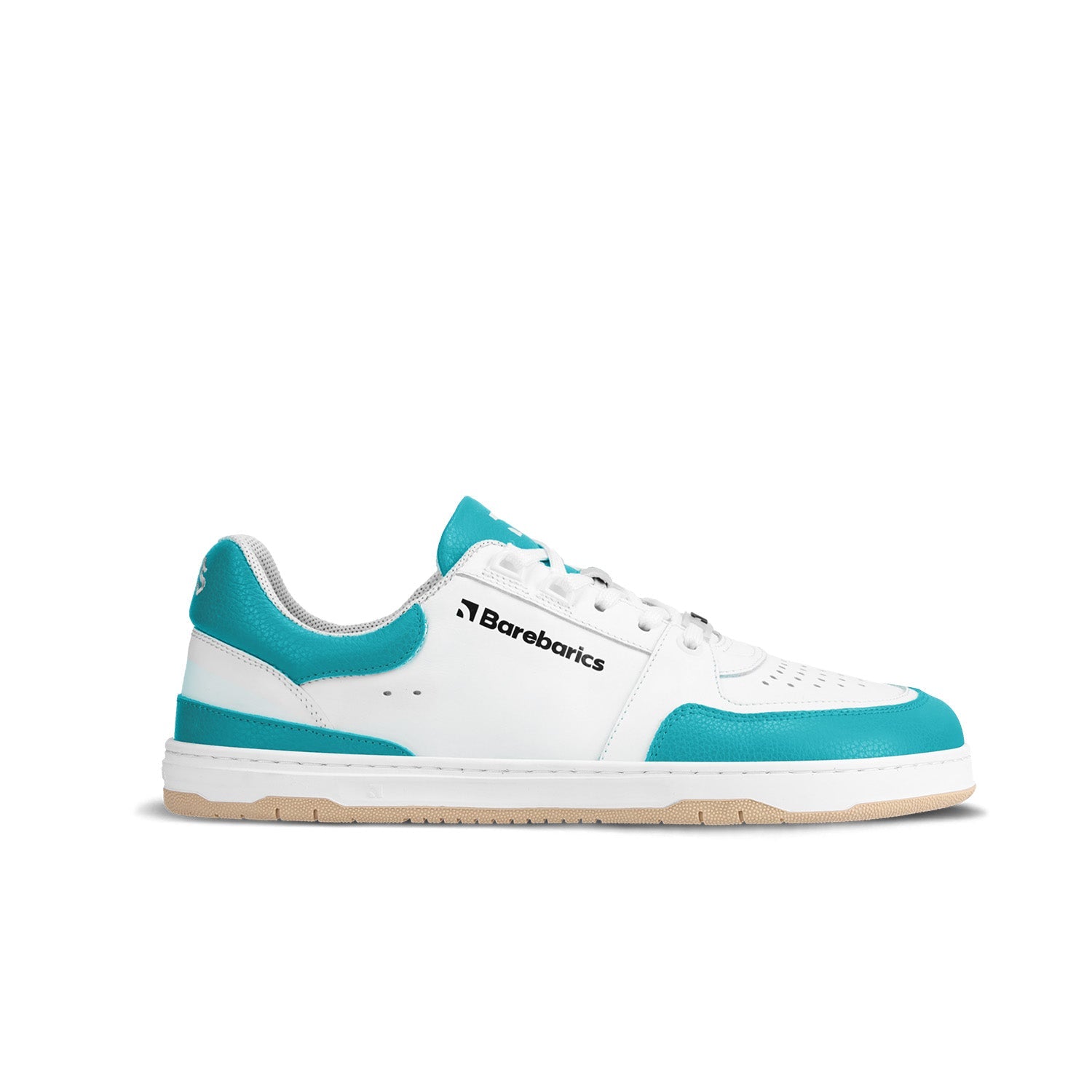 Barefoot Sneakers Barebarics Wave - White & Dark Turquoise - Barefoot Shoe Store
