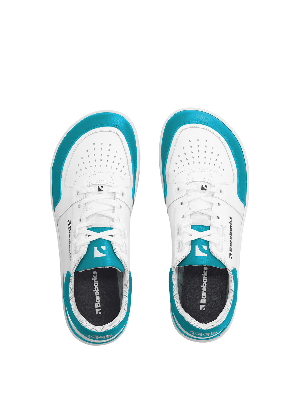 Barefoot Sneakers Barebarics Wave - White & Dark Turquoise - Barefoot Shoe Store