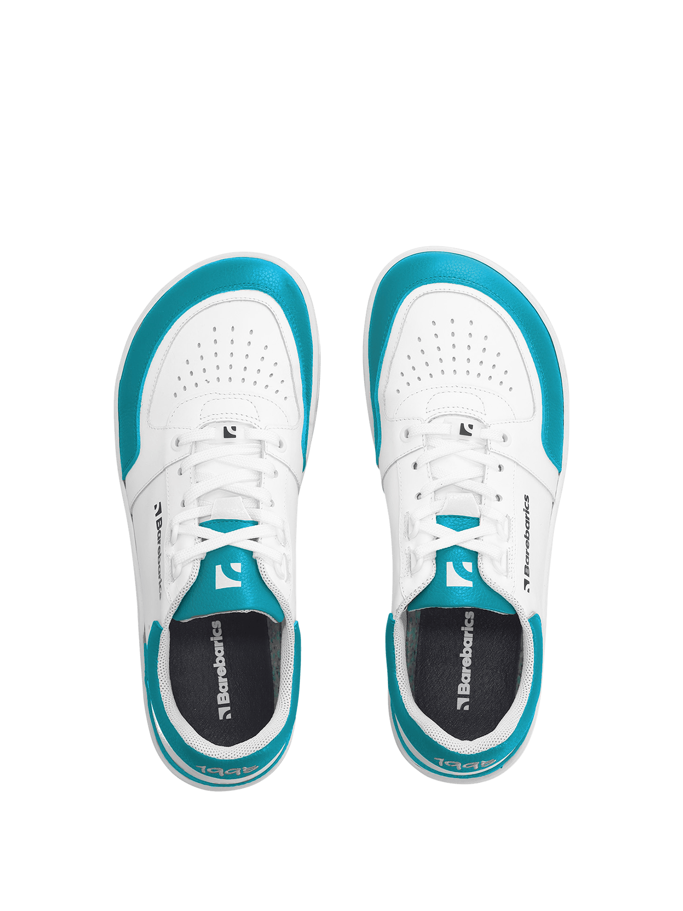 Barefoot Sneakers Barebarics Wave - White & Dark Turquoise - Barefoot Shoe Store