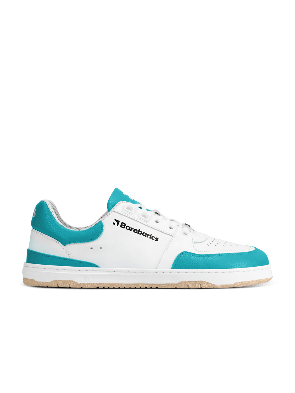 Barefoot Sneakers Barebarics Wave - White & Dark Turquoise - Barefoot Shoe Store