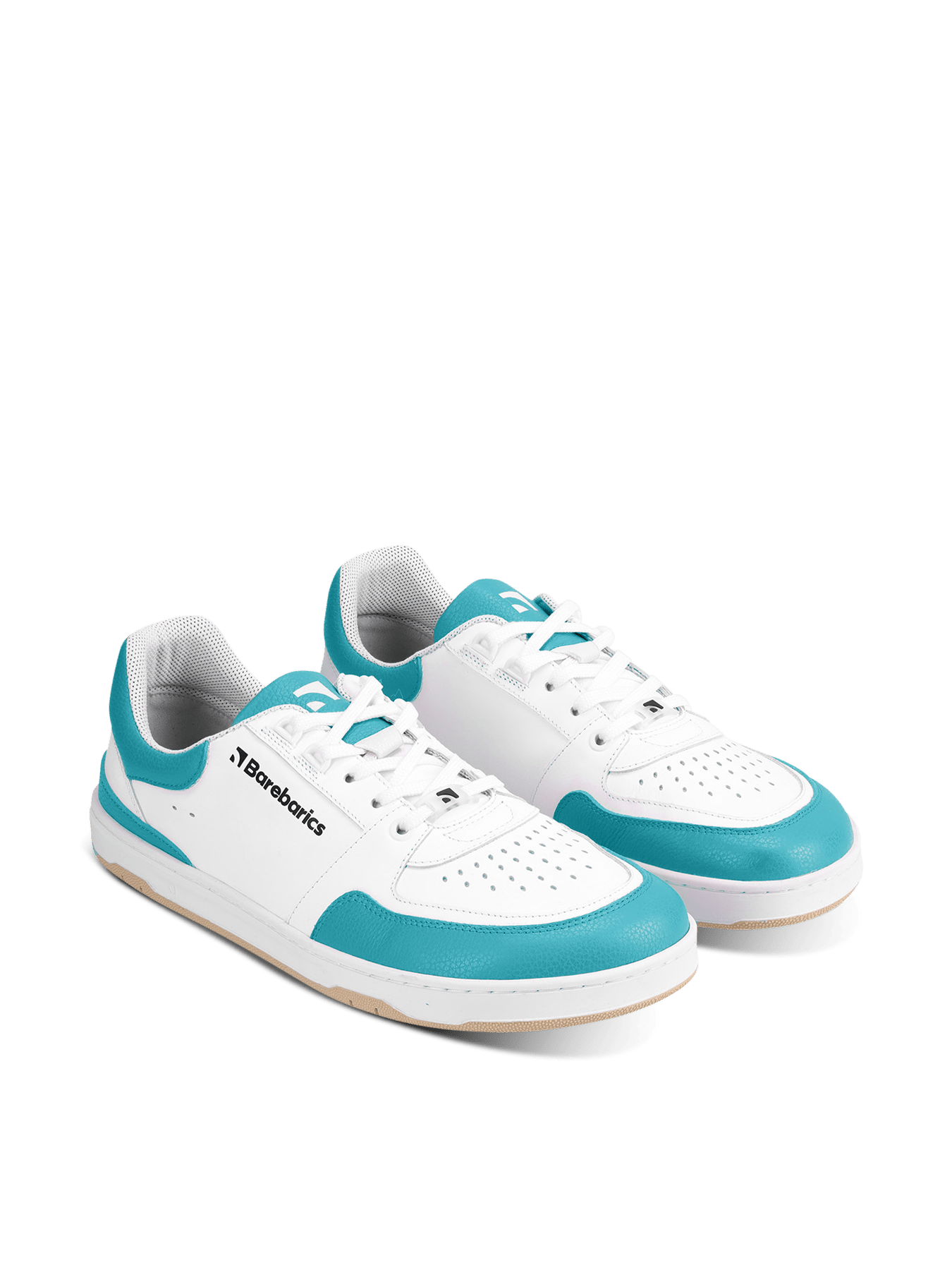 Barefoot Sneakers Barebarics Wave - White & Dark Turquoise - Barefoot Shoe Store