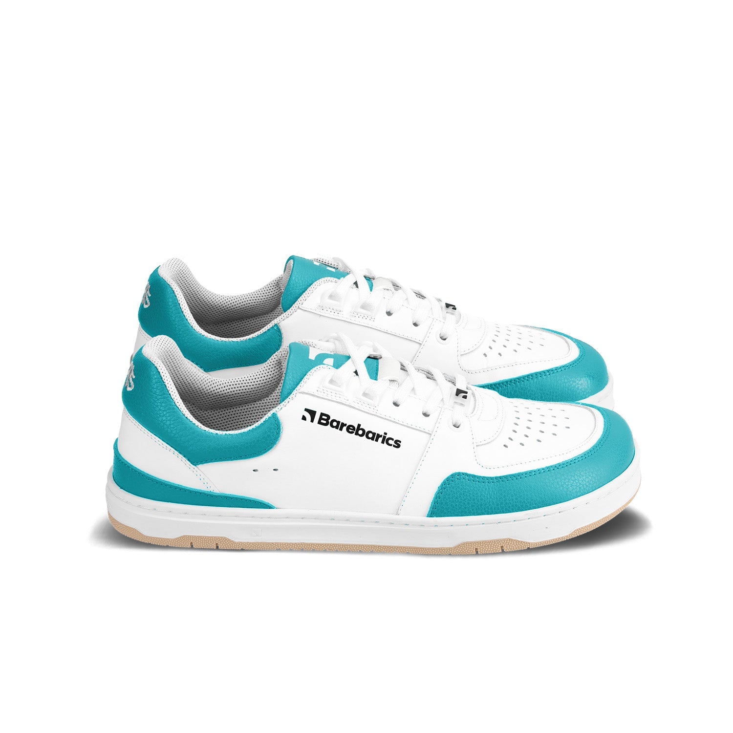 Barefoot Sneakers Barebarics Wave - White & Dark Turquoise - Barefoot Shoe Store