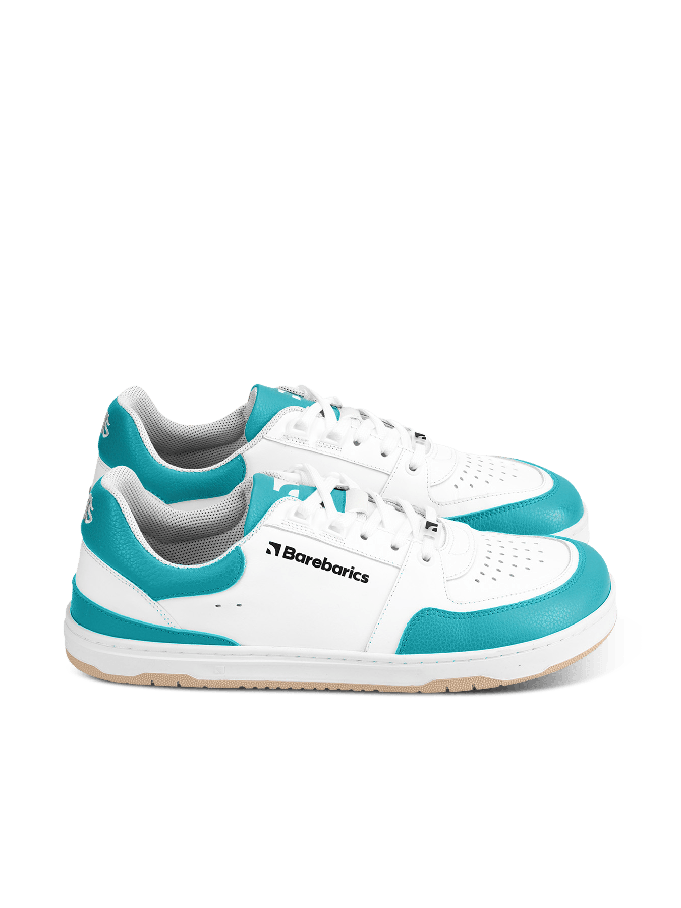 Barefoot Sneakers Barebarics Wave - White & Dark Turquoise - Barefoot Shoe Store