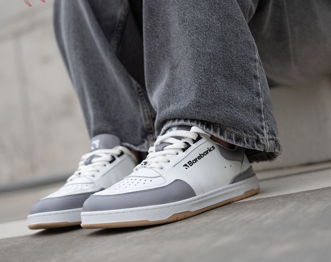 Barefoot Sneakers Barebarics Wave - White & Grey - Barefoot Shoe Store