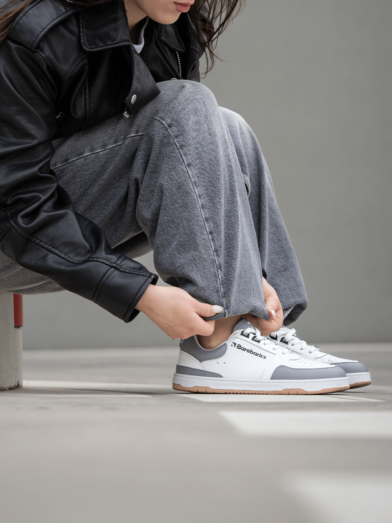 Barefoot Sneakers Barebarics Wave - White & Grey - Barefoot Shoe Store