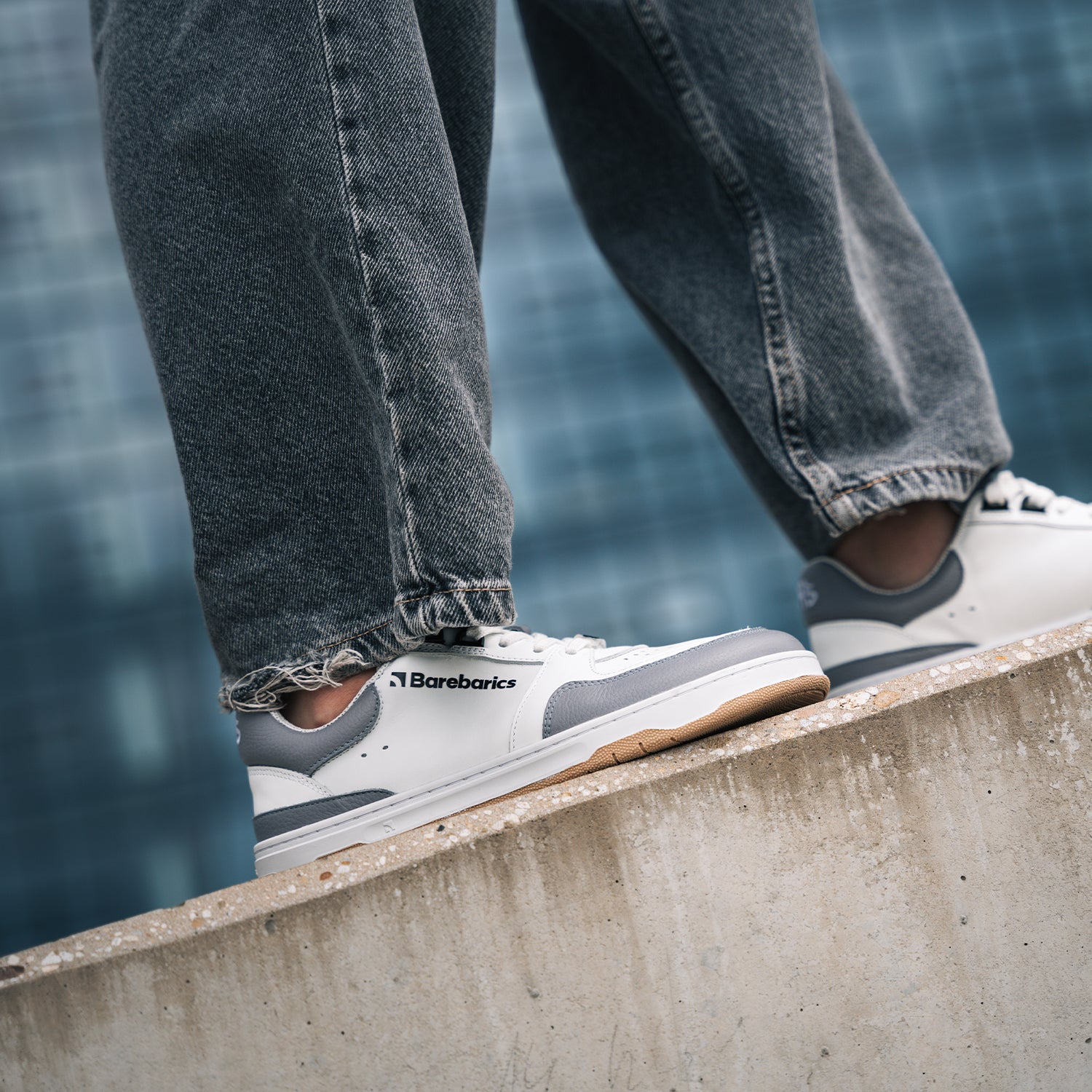 Barefoot Sneakers Barebarics Wave - White & Grey - Barefoot Shoe Store