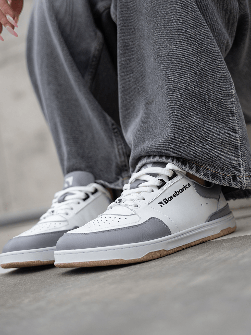 Barefoot Sneakers Barebarics Wave - White & Grey - Barefoot Shoe Store