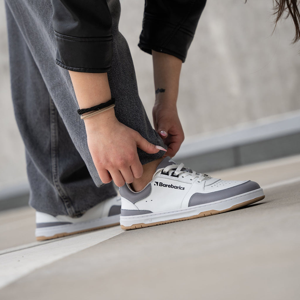Barefoot Sneakers Barebarics Wave - White & Grey - Barefoot Shoe Store