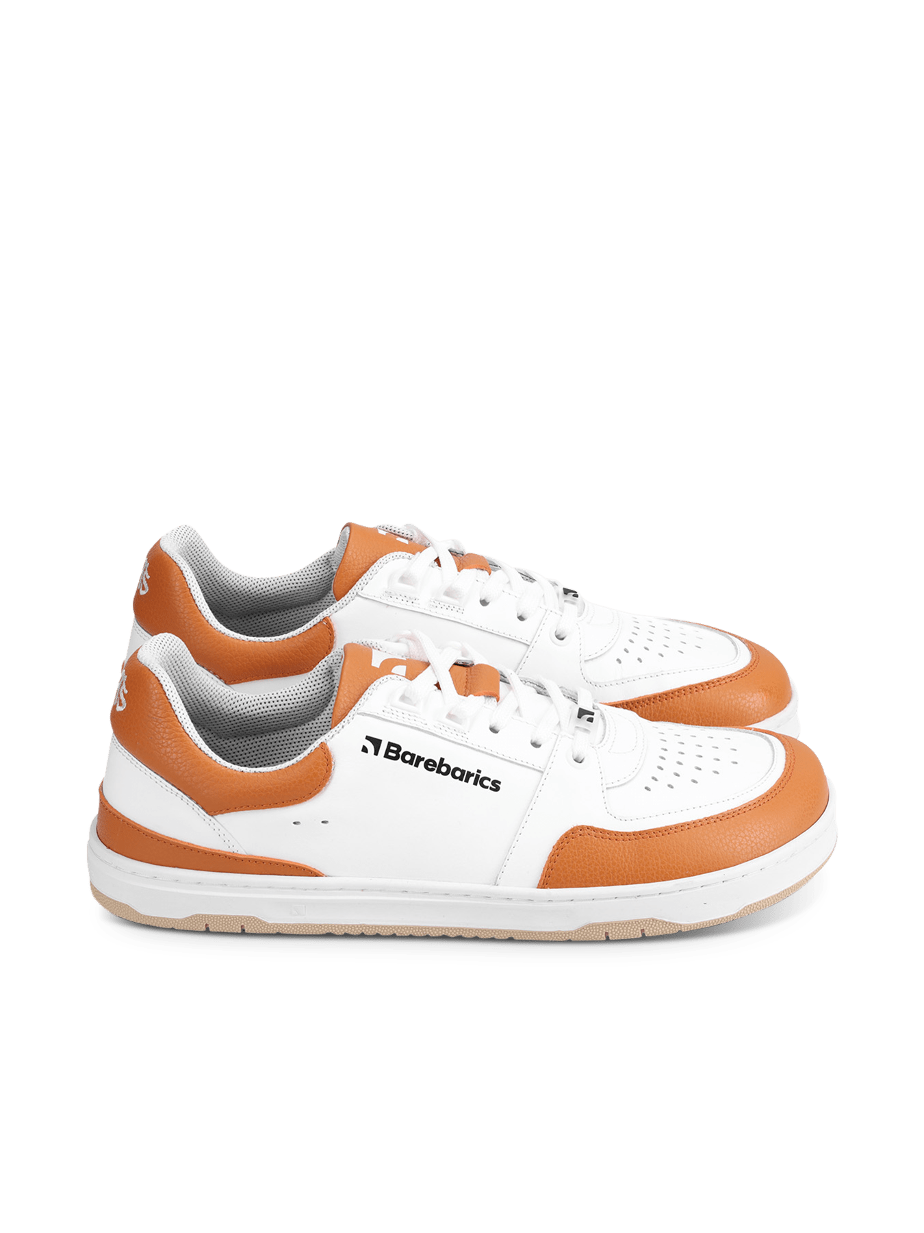 Barefoot Sneakers Barebarics Wave - White & Orange - Barefoot Shoe Store
