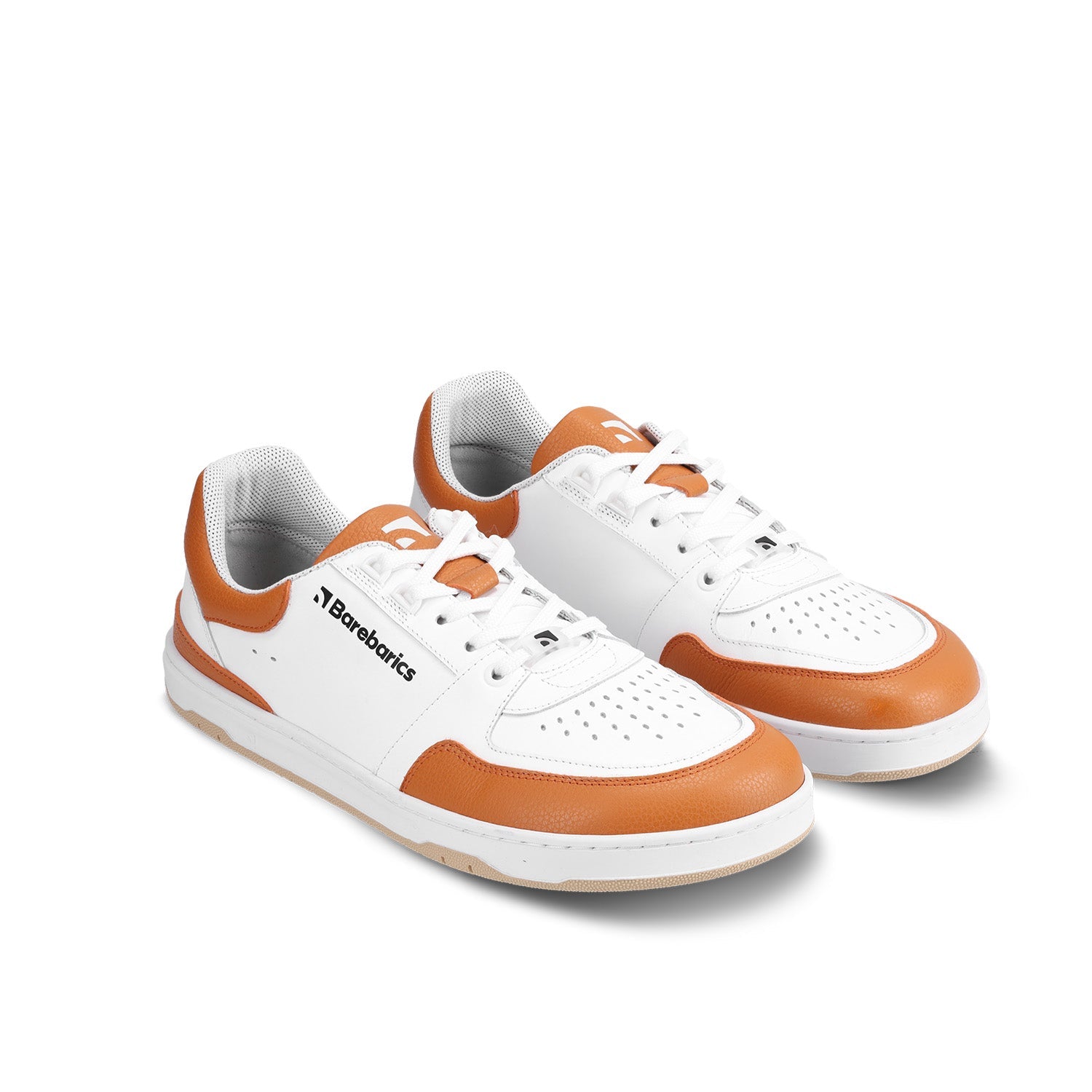 Barefoot Sneakers Barebarics Wave - White & Orange - Barefoot Shoe Store